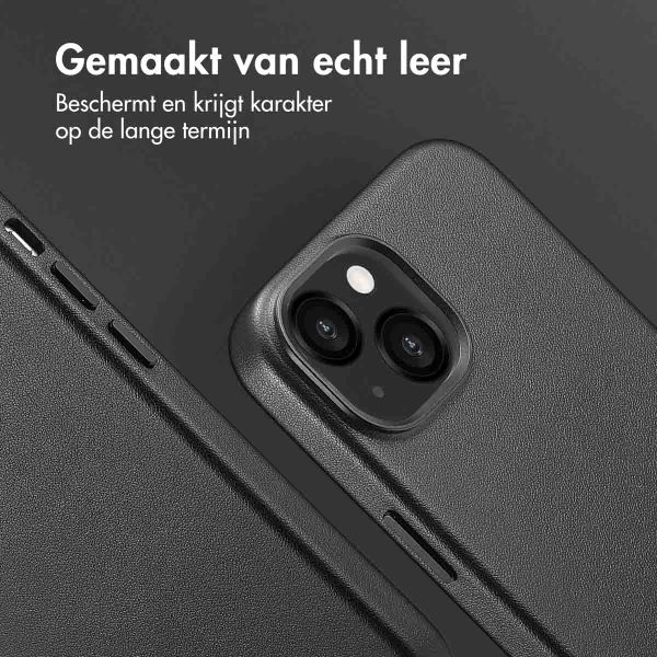 Accezz MagSafe Leather Backcover Apple iPhone 13 - Onyx Black