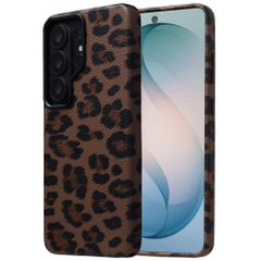 Selencia Sabi Backcover Panterprint met MagSafe Samsung Galaxy S26 Ultra - Mocha Brown