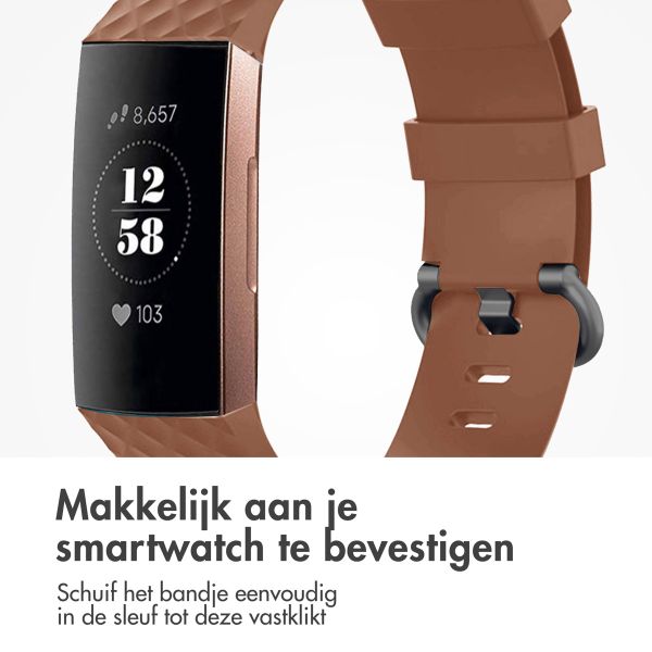 imoshion Siliconen bandje Fitbit Charge 3 / 4 - Bruin