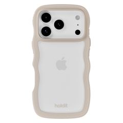 Holdit Wavy Case Apple iPhone 17 Pro Max - Transparent / Light Beige