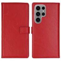 Selencia Echt Leren Bookcase Samsung Galaxy S24 Ultra - Rood