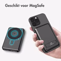 imoshion MagSafe Powerbank met standaard + Accezz Ultra Slim GaN Oplader + Accezz USB-C naar USB-C kabel - 1 meter - Zwart