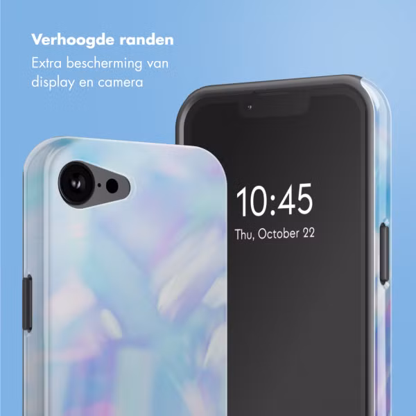 Selencia Vivid Backcover met MagSafe Apple iPhone 16e - Holographic Blue Dream