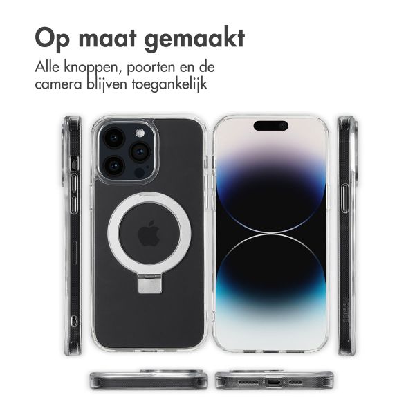 Accezz Ring Stand Backcover met MagSafe Apple iPhone 14 Pro Max - Transparant
