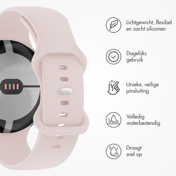 imoshion Siliconen bandje Google Pixel Watch 3 - 45 mm - Maat L - Roze