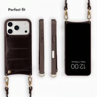 Selencia Nova Real Leather Back Cover with Card Holder Apple iPhone 17 Pro Max - Dark Chocolate