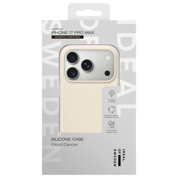 iDeal of Sweden Silicone Case met MagSafe Apple iPhone 17 Pro Max - Cloud Dancer