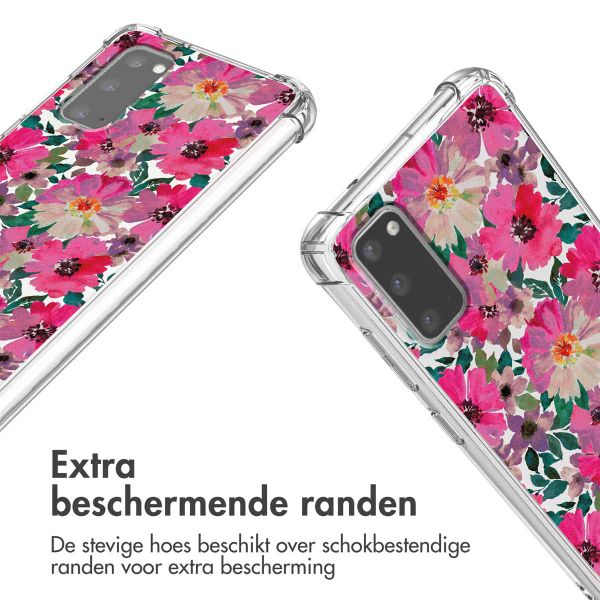 imoshion Design hoesje met koord Samsung Galaxy S20 - Flower Water