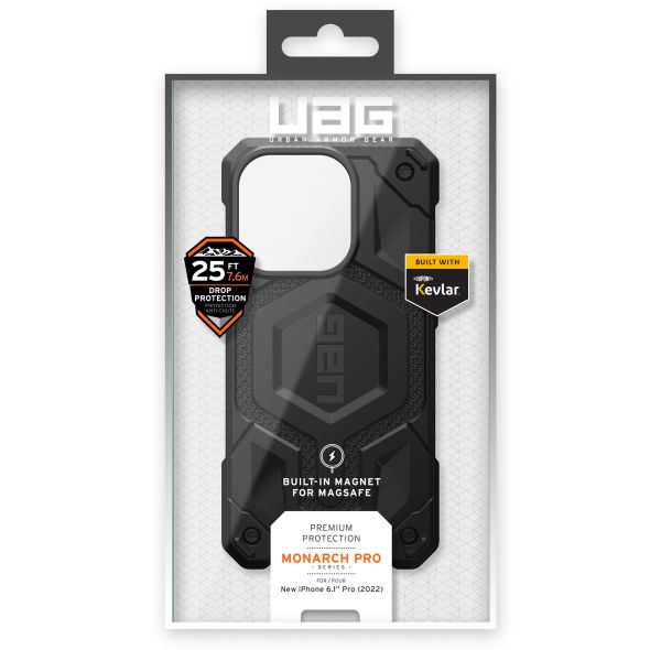 UAG Monarch Backcover MagSafe Apple iPhone 14 Pro - Kevlar Black