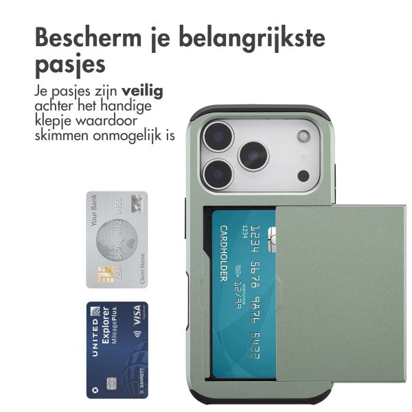 imoshion Backcover met pasjeshouder Apple iPhone 17 Pro - Groen