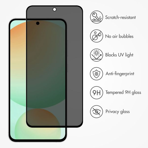 Accezz Tempered Glass Privacy Screen protector Samsung Galaxy S24 FE / A36 / A37 / A56