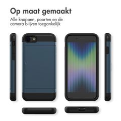 imoshion Backcover met pasjeshouder Apple iPhone SE (2022 / 2020) / 8 / 7 - Donkerblauw