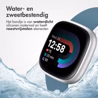 imoshion Siliconen bandje Fitbit Versa / Versa 2 / Versa Lite - Maat S - Blauw & Grijs