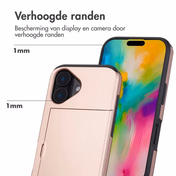 imoshion Backcover met pasjeshouder Apple iPhone 16 - Rosé Goud