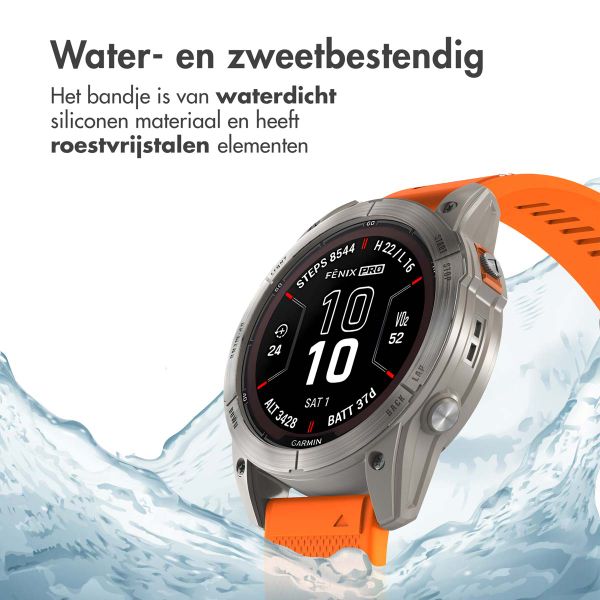 imoshion QuickFit® Siliconen bandje voor Garmin Watch | 26 mm aansluiting - Oranje