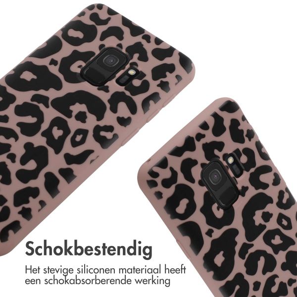 imoshion Siliconen design hoesje met koord Samsung Galaxy S9 - Animal Pink