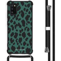 imoshion Design hoesje met koord Samsung Galaxy A41 - Luipaard - Groen / Zwart