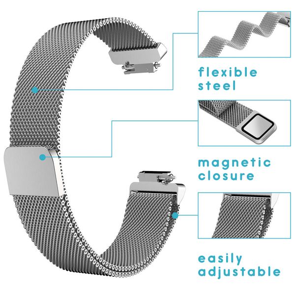 imoshion Milanees Watch bandje Fitbit Inspire - Zilver