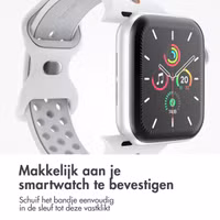 imoshion Sport⁺ bandje Apple Watch Series 1 t/m 9 / SE (38/40/41 mm) | Series 10 / 11 (42 mm) - Maat S/M - White Rainbow