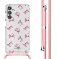 imoshion Design hoesje met koord Samsung Galaxy A14 (5G/4G) - Crab Watercolor