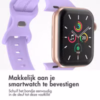 imoshion Siliconen⁺ bandje Apple Watch Series 1 t/m 9 / SE (38/40/41 mm) | Series 10 / 11 (42 mm) - Maat S/M - Lila