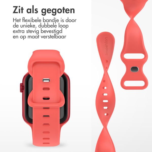 imoshion Siliconen⁺ bandje Apple Watch Series 1 t/m 9 / SE (38/40/41 mm) | Series 10 (42 mm) - Coral - Maat S/M