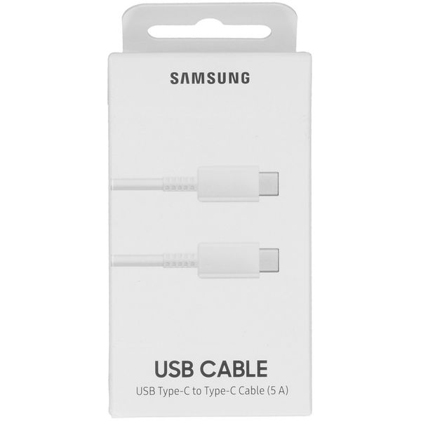 Samsung USB-C naar USB-C kabel 5A voor de Samsung Galaxy A71 - 1 meter - Wit