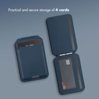 Accezz Leather Wallet with Stand - Compatible with MagSafe and Qi2 - Nightfall Blue