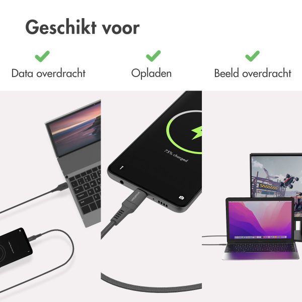 imoshion USB-C naar USB-C kabel - 100 Watt - 2 meter - Zwart