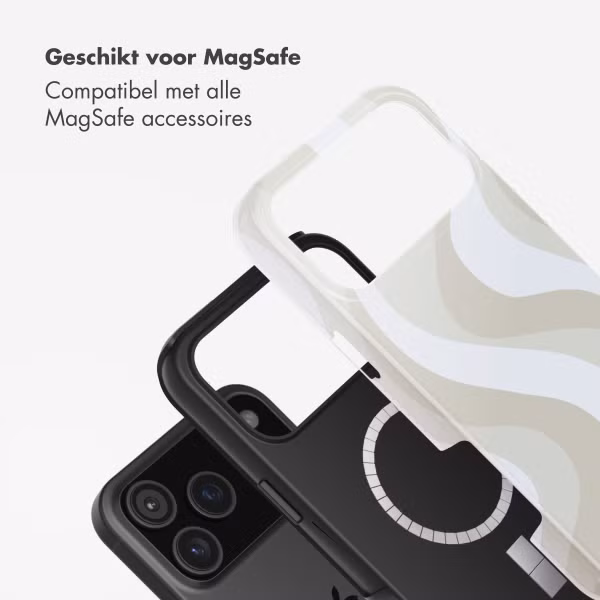 Selencia Vivid Backcover met MagSafe Apple iPhone 17 Pro - Desert Waves Beige