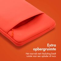 imoshion Laptop hoes 13 inch - Laptopsleeve met vak - Apricot Crush Orange