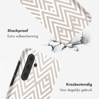 Selencia Vivid Tough Backcover Samsung Galaxy A55 - Beige Zigzag