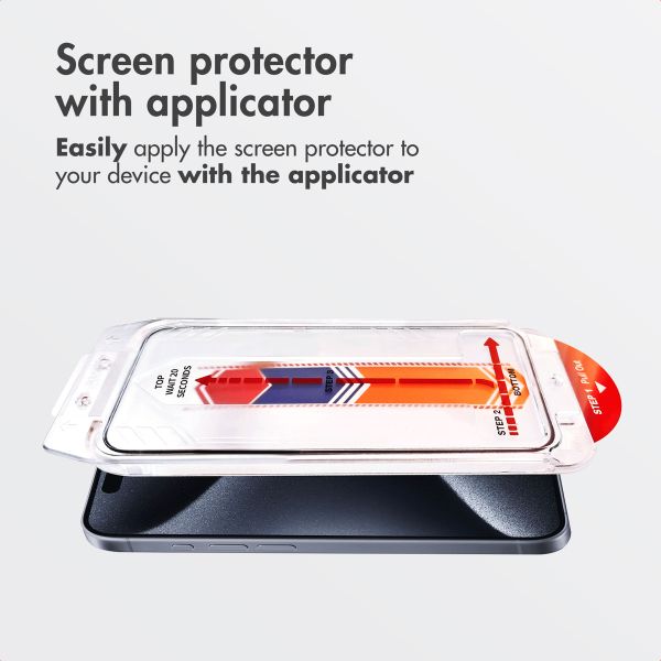 Accezz Tempered Glass Screen Protector + Applicator Apple iPhone 15 Pro Max