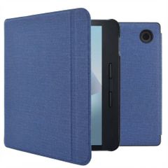 imoshion Canvas Sleepcover Bookcase met stand Kobo Libra H2O - Donkerblauw