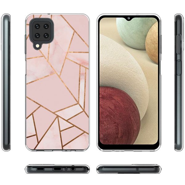 imoshion Design hoesje Samsung Galaxy A12 - Grafisch Koper / Roze