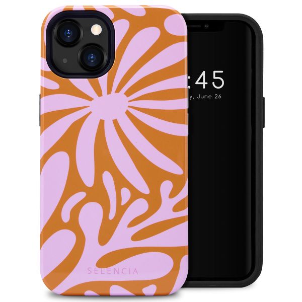 Selencia Vivid Tough Backcover iPhone 13 - Modern Bloom Pink