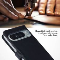 Selencia Echt Leren Bookcase Google Pixel 10 Pro XL - Zwart