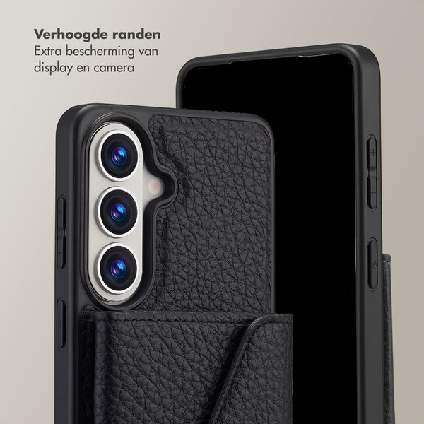 Selencia Sera Telefoonhoes met Koord en Envelop Pashouder Samsung Galaxy A27 (5G) - Zwart