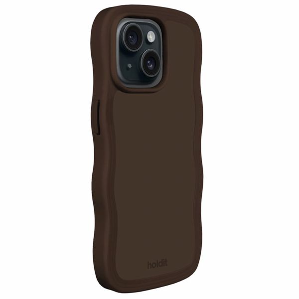 Holdit Wavy Case Apple iPhone 13/14/15/16e - Chocolate
