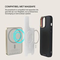 Burga Magnetic Powerbank 5.000 mAh - MagSafe en Qi2 - Sorry Busy / Gold