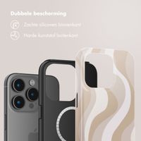 Selencia Vivid Tough Backcover met MagSafe Apple iPhone 15 Pro - Desert Waves Beige