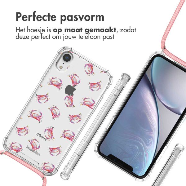 imoshion Design hoesje met koord Apple iPhone Xr - Crab Watercolor