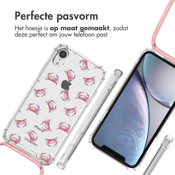 imoshion Design hoesje met koord iPhone Xr - Crab Watercolor