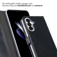 Selencia Echt Lederen Bookcase Samsung Galaxy A56 - Zwart