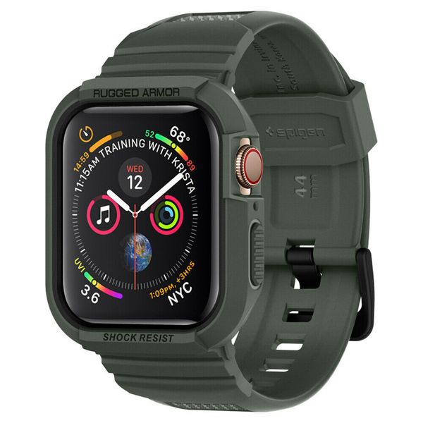 Spigen Rugged Armor™ Pro Case Apple Watch 44 mm / 45 mm - Groen