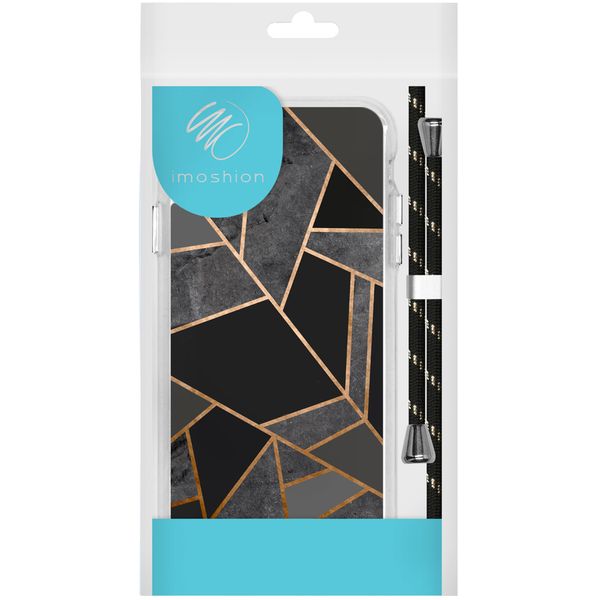 imoshion Design hoesje met koord Samsung Galaxy S10 Plus - Grafisch Koper - Zwart