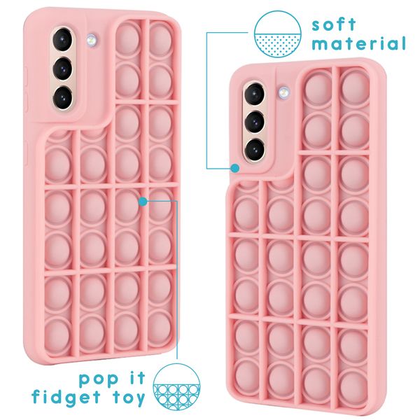 imoshion Pop It Fidget Toy - Pop It hoesje Samsung Galaxy S21 - Roze