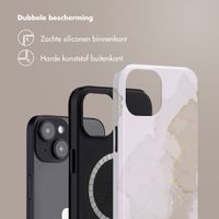 Selencia Vivid Tough Backcover met MagSafe iPhone 14 - Marble Light Brown