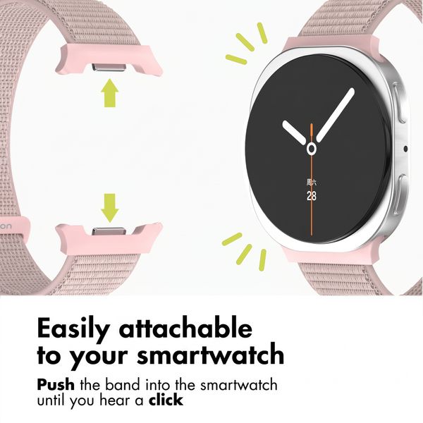 imoshion Nylon Strap Samsung Galaxy Watch 9 (40/44mm) / Watch 8 (40/44mm) / Classic (46mm) - Light Pink