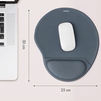 imoshion Ergonomische muismat - Muismat met polssteun - 30 x 25 cm - Seal Blue